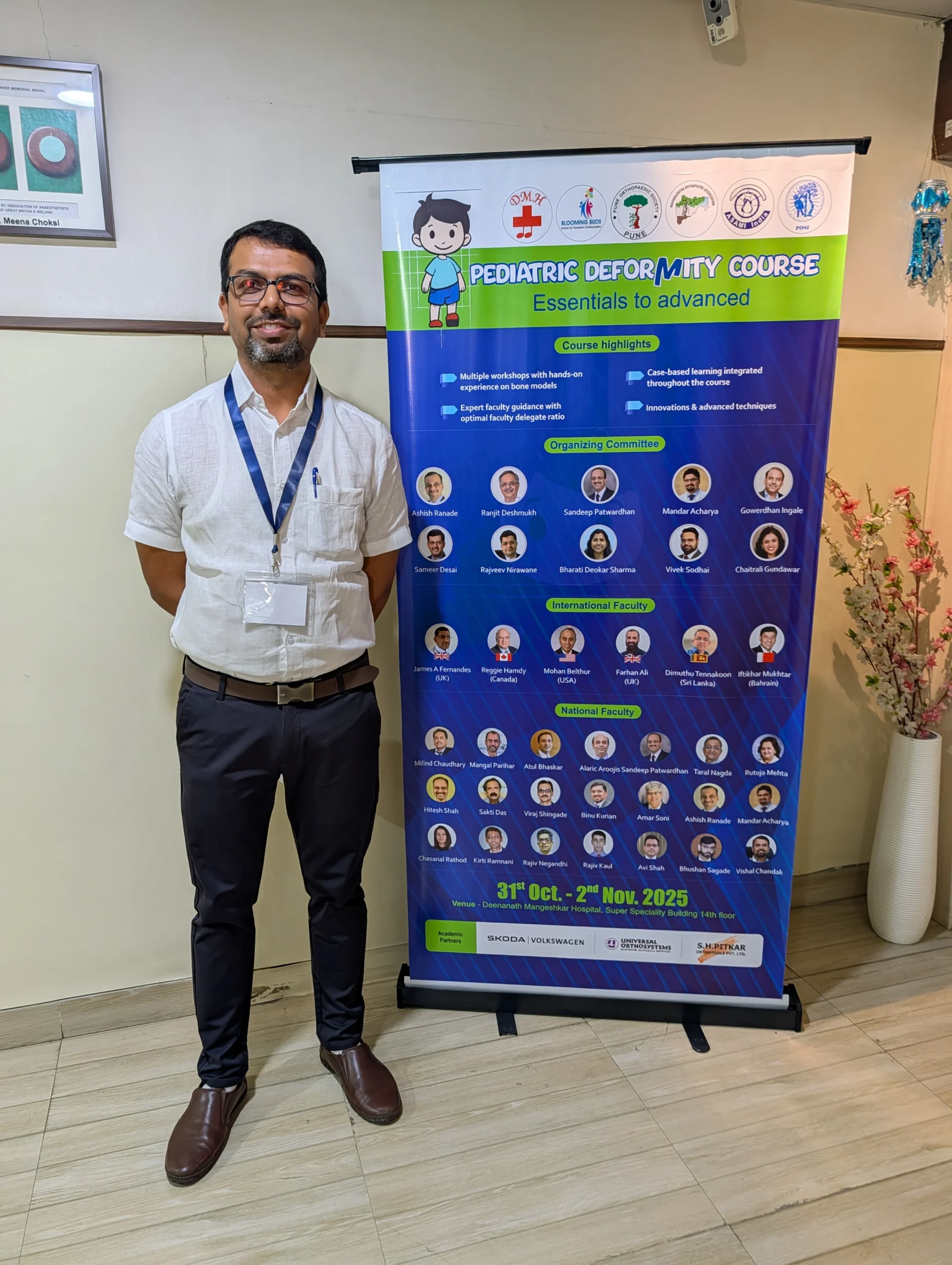 Dr. Vishal Chandak Serves as Core National Faculty at the Pediatric Deformity Course 2025, Pune<br />
